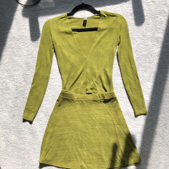 American Apparel Dresses & Skirts - American Apparel - Set, green mini skirt + shirt